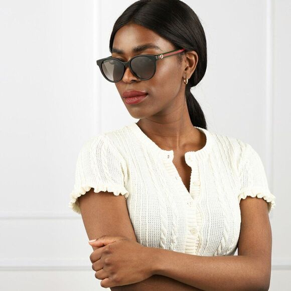 NEW GUCCI GG0702SKN 004 Black/Colorful Gray Gradient Round Women Sunglasses main image 10